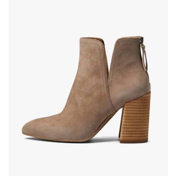 Steve Madden Thrived Boots 6.5 Tan Beige NWOT Ankle Booties Western Heel Suede - Picture 3 of 10